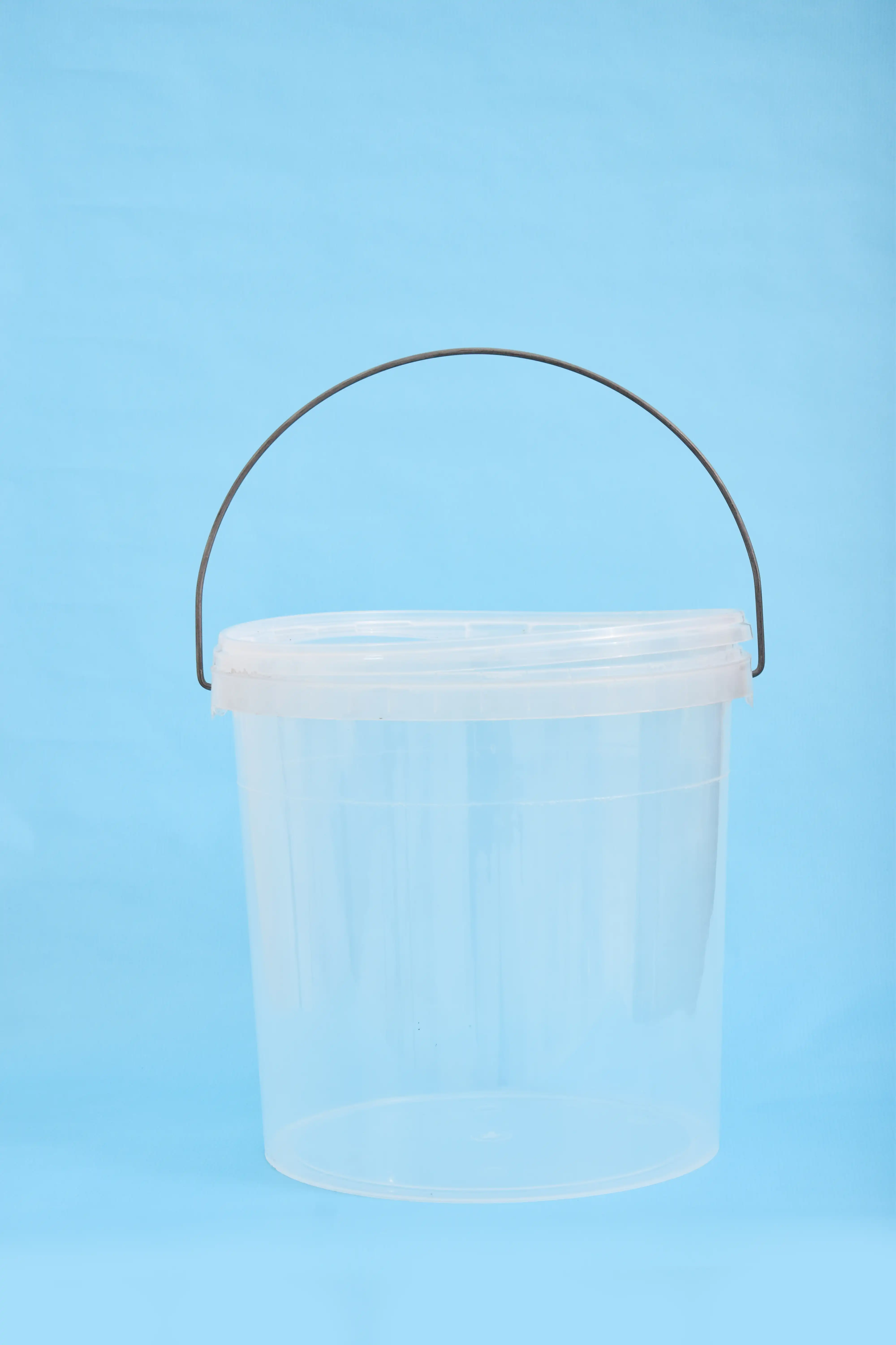 Seau transparent 10L metalique 1